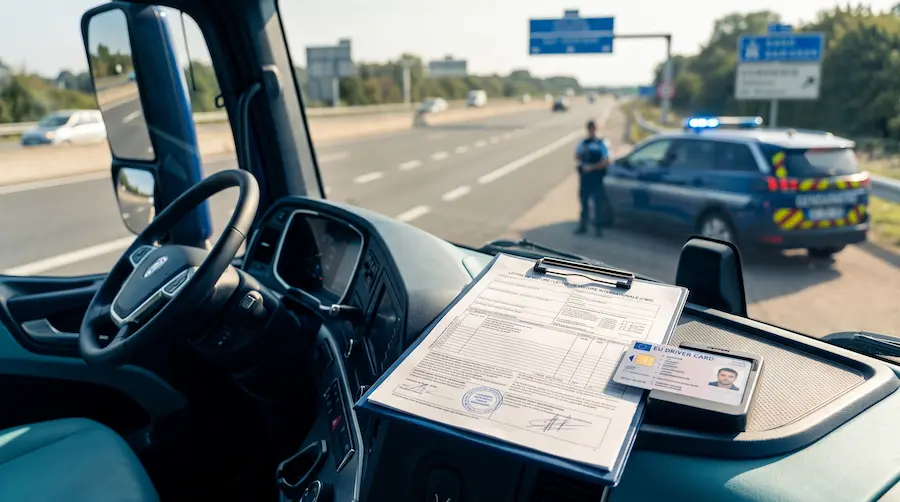 Documents de transport obligatoires à bord d'un camion lors d'un contrôle routier DREAL