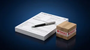 Lettre de voiture et carnet CMR avec déclaration de valeur pour litige de transport